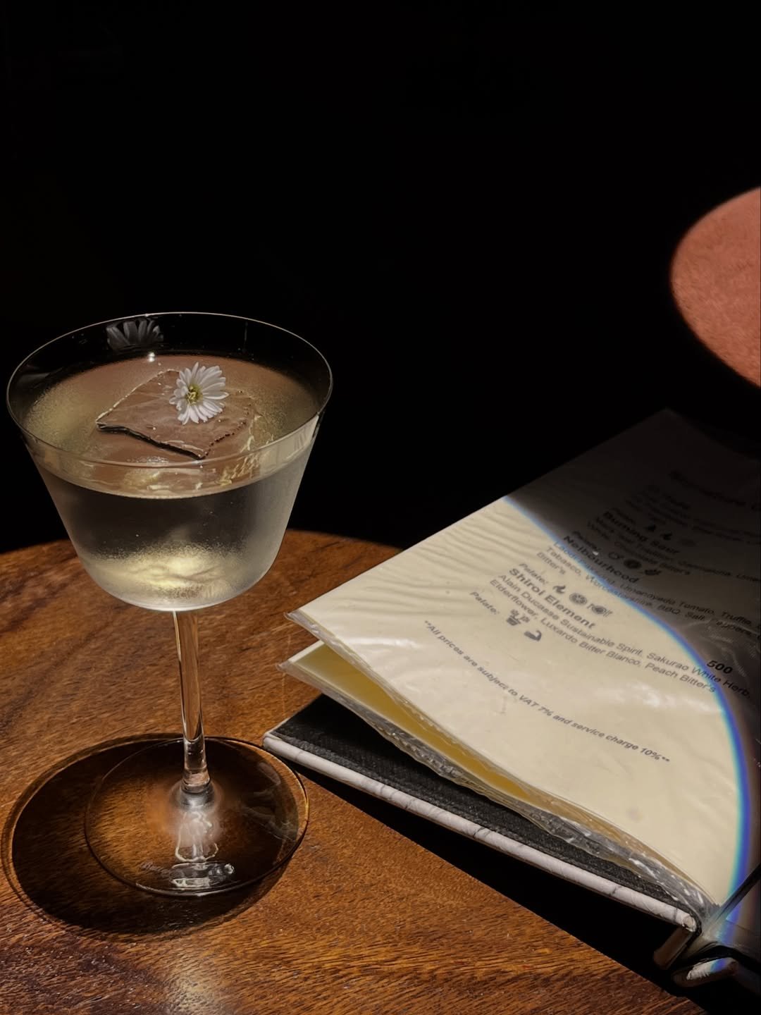 A composed drink at the counter